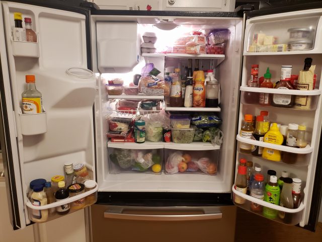 Overfilled fridge